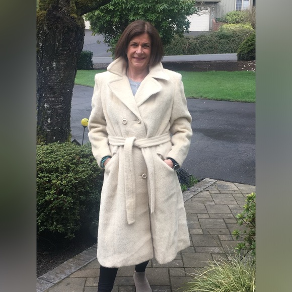 Rawley International Vintage Made in England 100% Mohair Trench Coat Medium - Picture 16 of 16